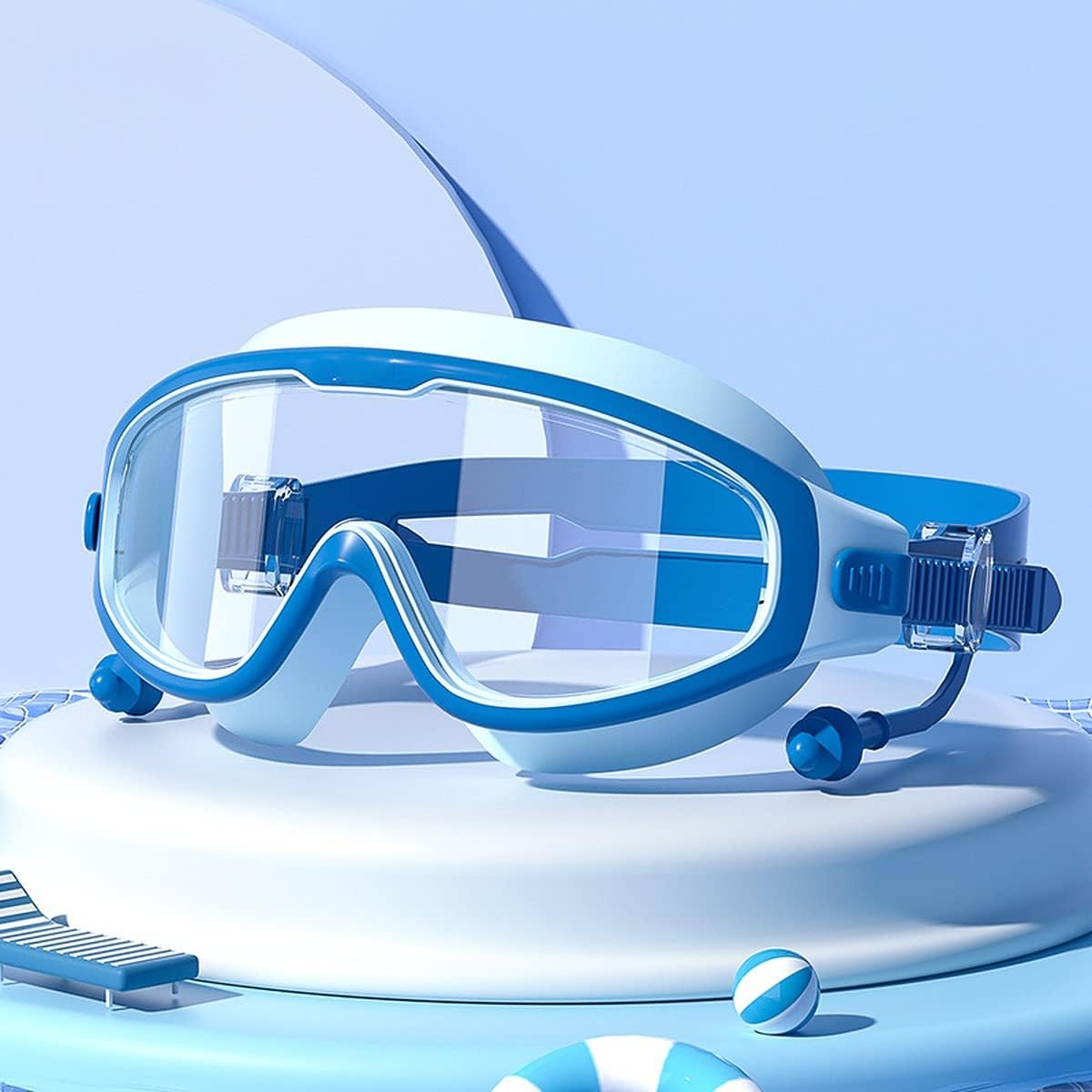 Kids Swimming Goggles with Wide Lens Design Adjustable Head Strap and Full Eye Coverage for Swimming Use Suitable-picture-30