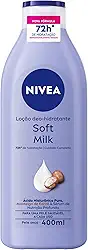 NIVEA Loção Hidratante Desodorante Soft Milk 400ml - Hidratação para pele seca, com textura leve e sensação de suavidade que deixa a pele macia, cheirosa e hidratada por 48h