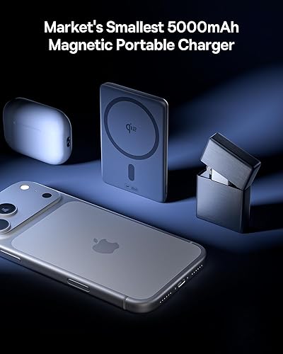 Miniatura 3 de Baseus Picogo Power Bank, cargador portátil MagSafe de 15 W con certificación Qi2 más pequeño, batería magnética ultra delgada de 0.5 pulgadas con