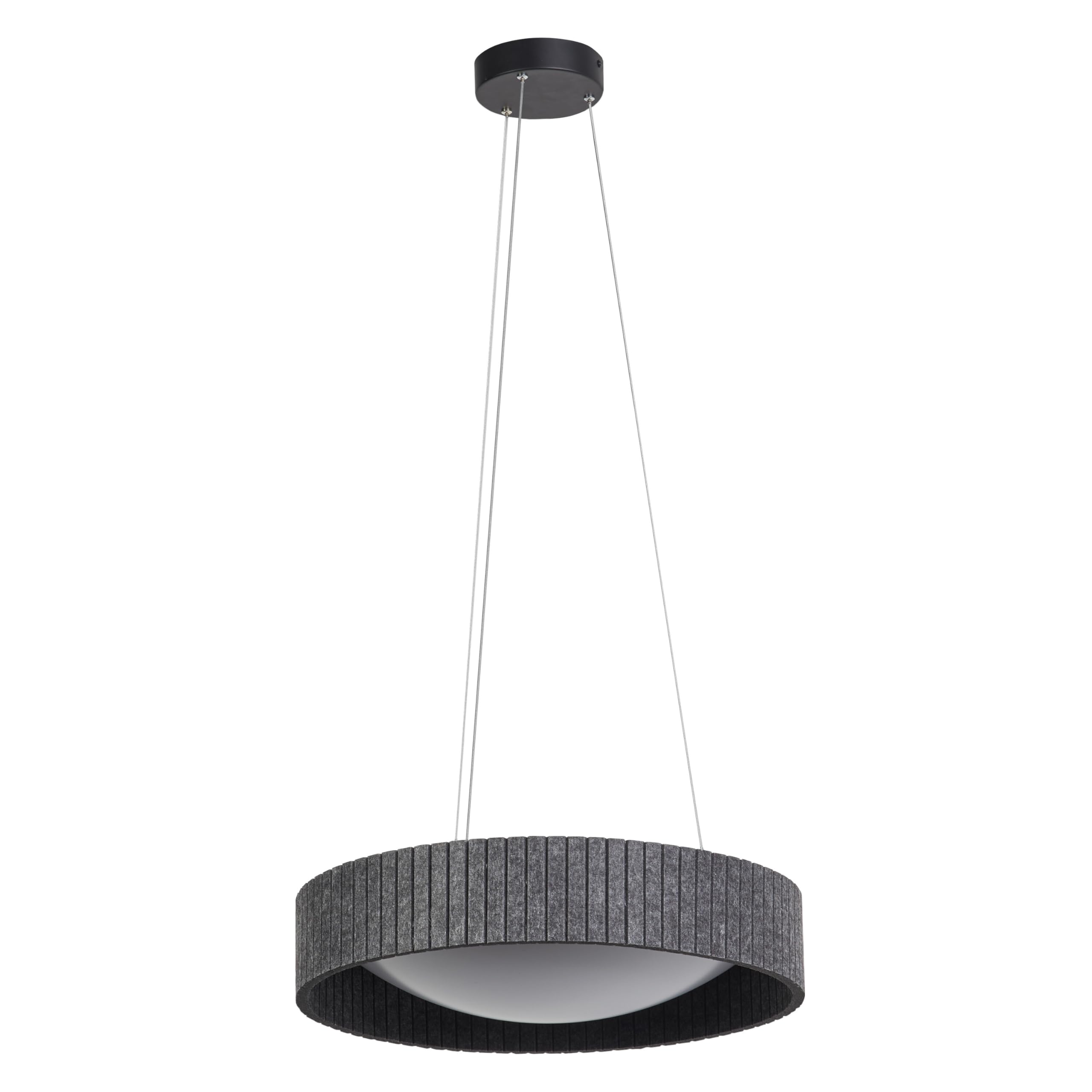 OSRAM Decor Decorative Pendant Light with Felt cylinders, 28W, 1000lm, 3000K, 830 Warm White, 500mm, Felt/Metal, IP20, Dark Grey, LED not Replaceable