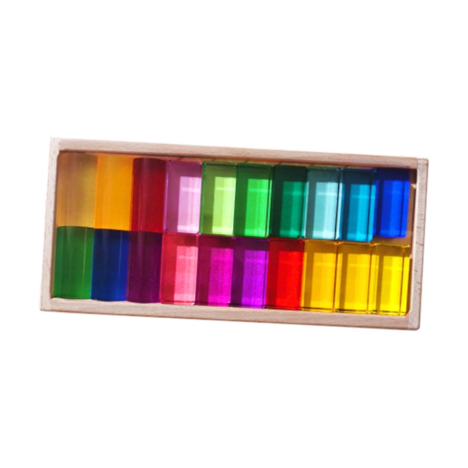 Set di blocchi da costruzione per bambini, blocchi da costruzione dai colori vivaci, gioco di impilamento arcobaleno, coinvolge i bambini per ore di divertimento, Stile A
