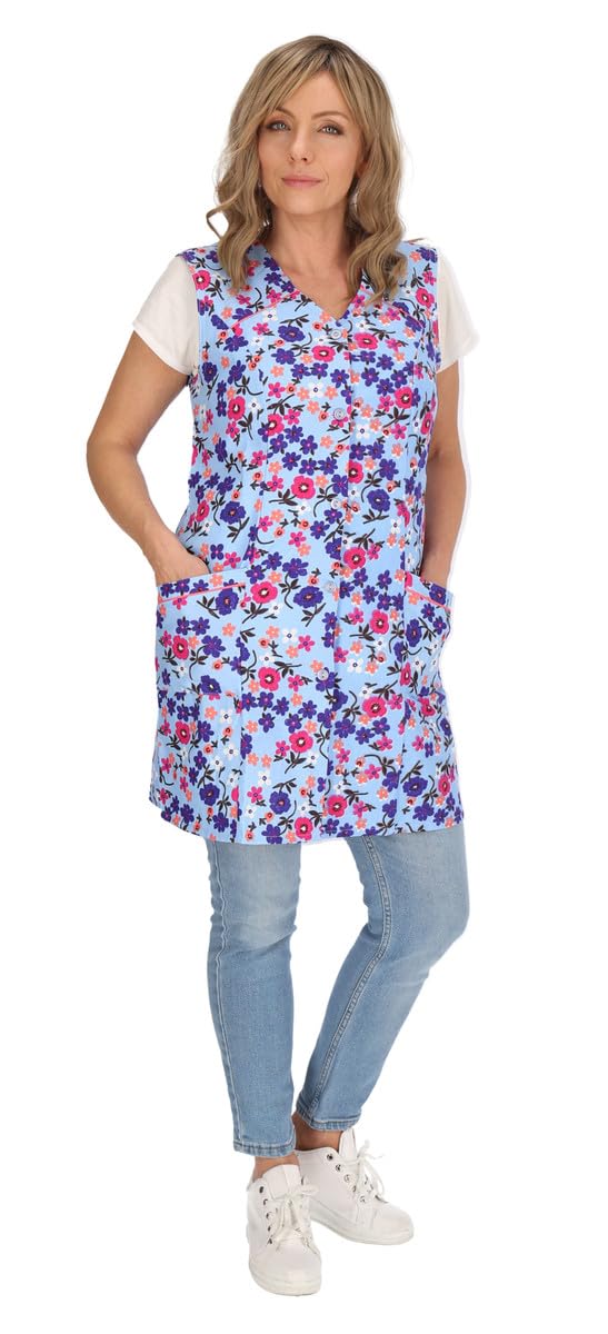 Tablier de cuisine court en coton coloré 7/8 sans manches
