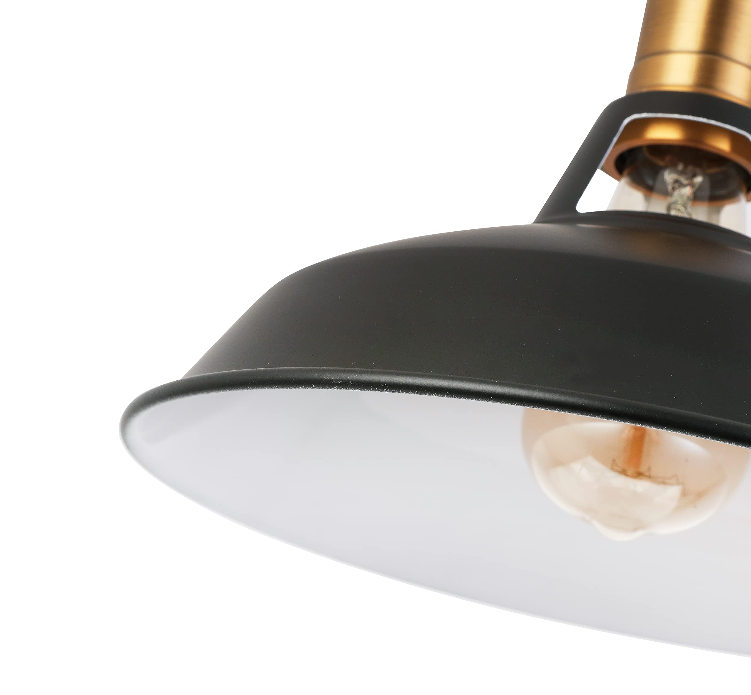 2 pièces Métal Retro Suspensions Luminaires Industriel Edison Simplicité Lustre Vintage Plafonnier Suspension avec Abat-jour Brillant en Métal Style Nordique pour Salon Chambre Café Bar Restaurent