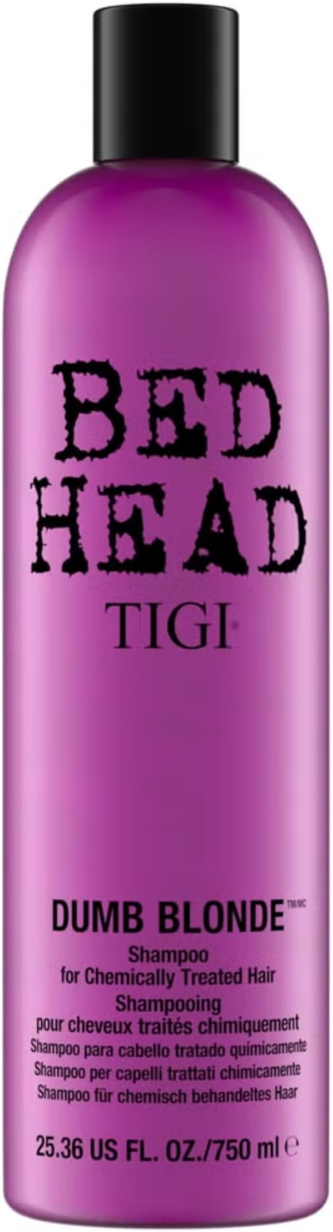 Bed Head by TIGI Dumb Blonde 750ml Shampoo - XXL Salon Professional Hair Care for Bleached Locks, Deep Moisturising for Hair Damaged by Bleach, Intense Moisture, Protect Colour, Restores Scalp Health