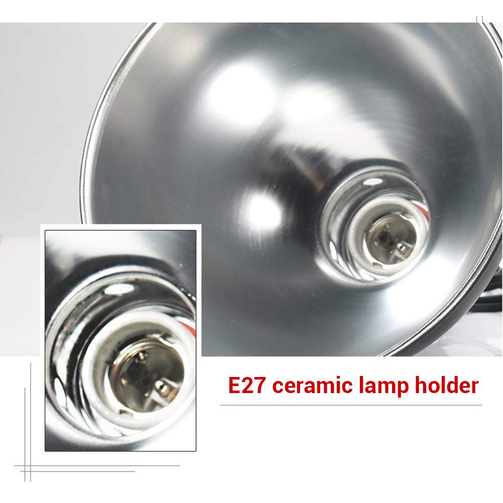 Tortue Lampe chauffante pour terrarium Lampe à pince Abat-jour pour animaux de compagnie Ampoules pour reptiles et lézards