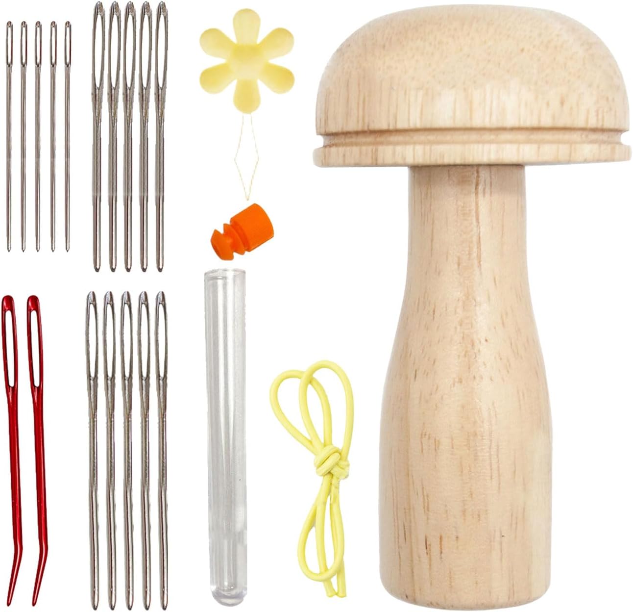 Amazon.com: Aepiraza Darning Mushroom Kit, Wood Darning Mushroom with ...