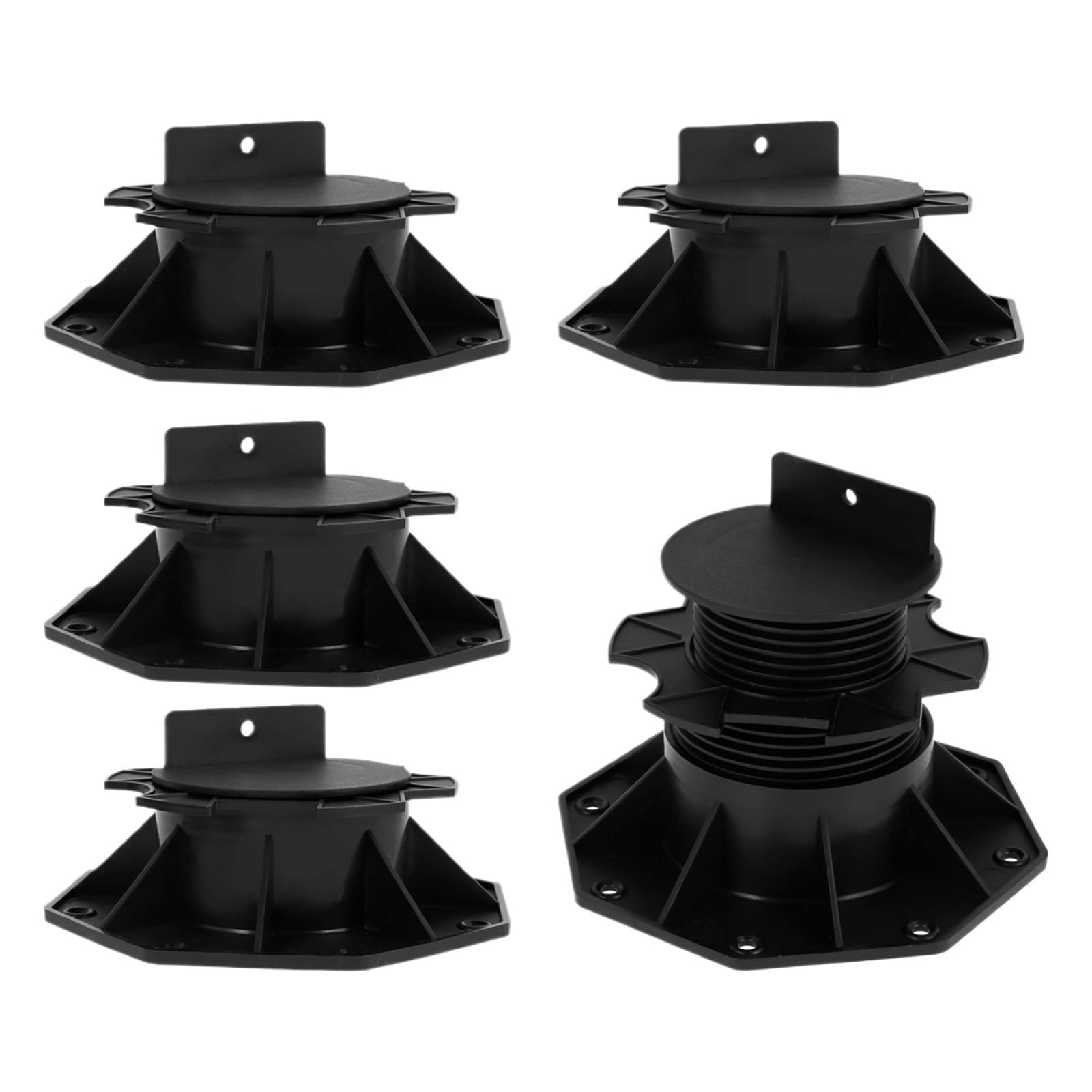 Terrassenständer, Deck Support Pedestal 5 Pcs Multicolor Adjustable Height 30-140cm(Color 2)