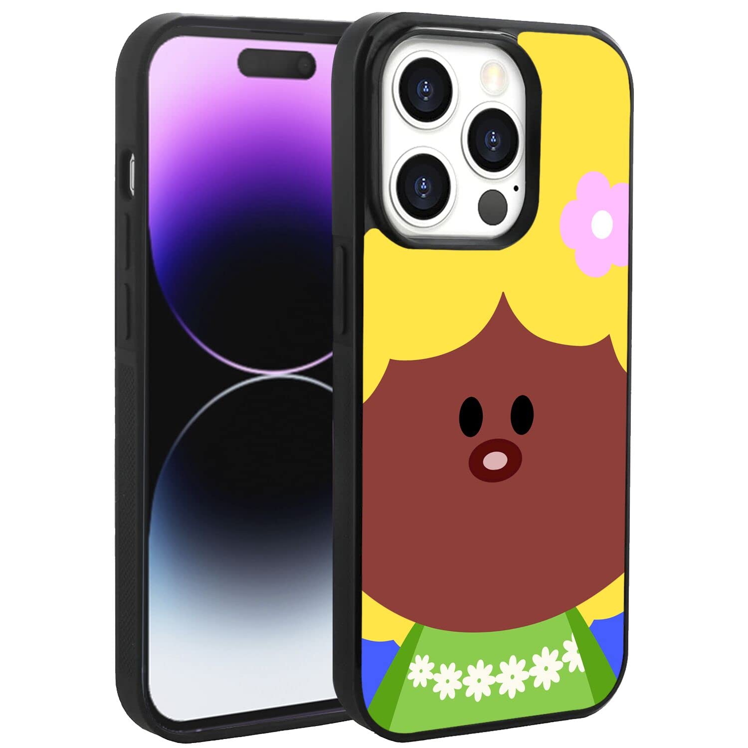 Xioolia Case Compatible with iPhone 14 Pro for Cute Cartoon Pattern Back Rubber Full Body Protection Drop Protection Non-Slip Cover