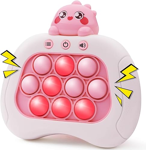 KIVIYNAY Juego de mano para niños, juguetes antiestrés Push Pop Game It Fidget, juego de empuje rápido, juego de luz pop de burbujas para el estrés,