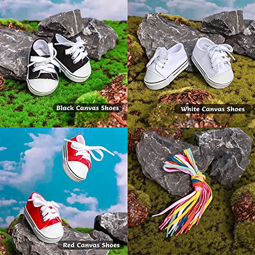 Fundolls FUNDOLLS-123 18-Inch Doll Shoes - 3 Pairs Canvas-Doll-Shoes Set thumb #1