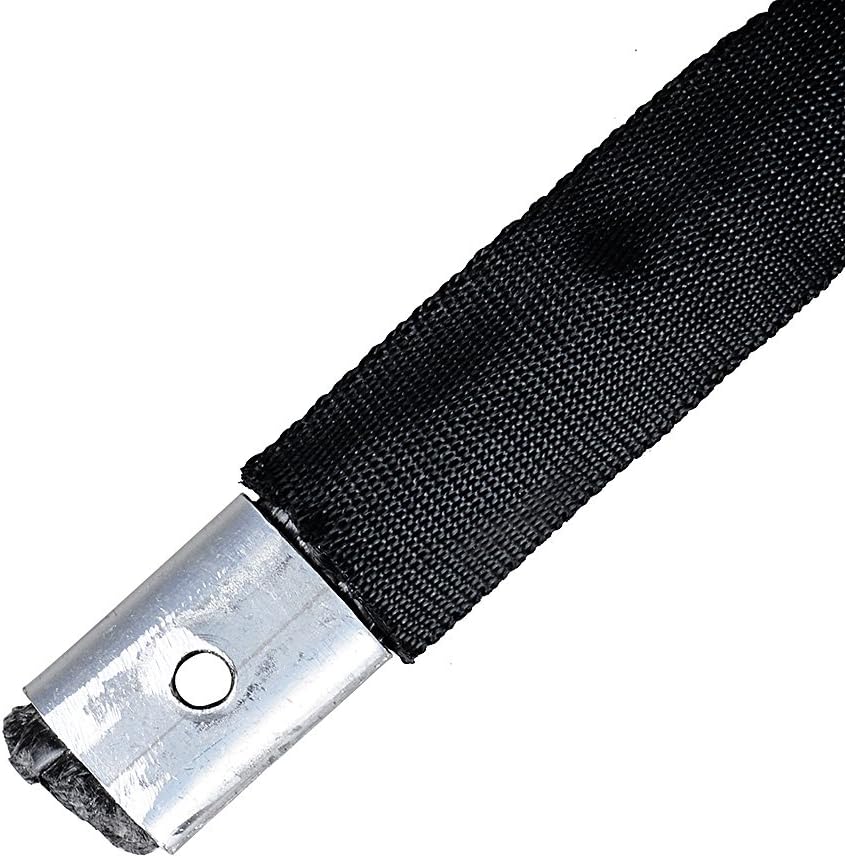 95 feet 3/8 inch Gray Synthetic Winch Rope Line Cable Rock Heat Guard and Red Heavy Duty Grade 80 Steel Safety Latch Clevis Sling Hook