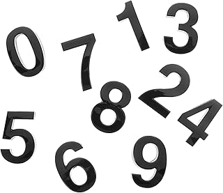 Cabilock 10pcs House Number Numbers Letter Sticker Front Door Decor Mailbox Stickers Metal House Numbers Door Number Stickers for Door Sign Number Room Gate Number Doorplate Figure Office