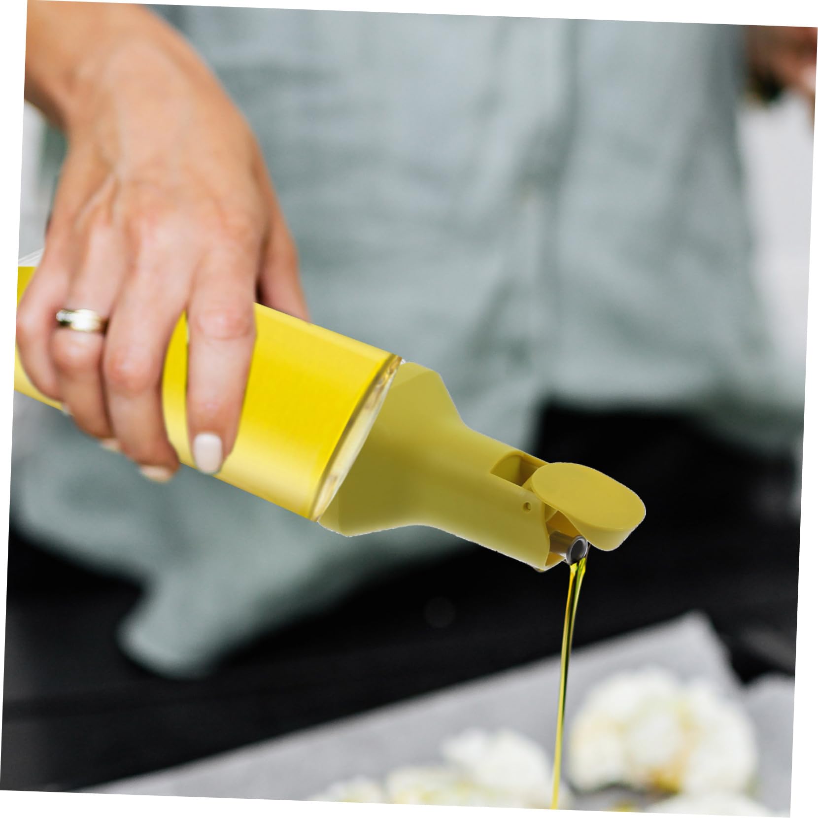 Alipis 2pezzi Bottiglia di Vetro Trasparente per Aceto da Cucina Contenitore per Olio in Vetro Distributore di Salsa di Soia Porta Aceto e Olio per Uso Domestico e Ristorante