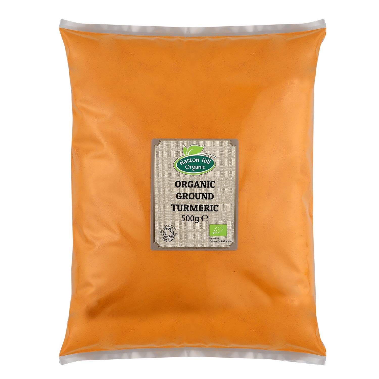 Organic Ground Turmeric (Haldi) Powder 500g by Hatton Hill Organic - Certified Organic