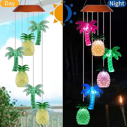 Miniatura 4 de Campanas de viento LED con diseño de mariposa solar al aire libre  Impermeable con energía solar cambiante de color de 6 mariposas, móvil romántica