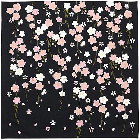 HAMAMONYO Furoshiki Wrap Cloth Weeping Cherry Blossoms of Night Cover