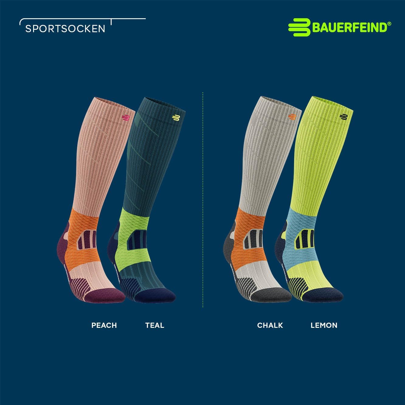 Bauerfeind Calzini da trail running "Trail Run Compression Socks"