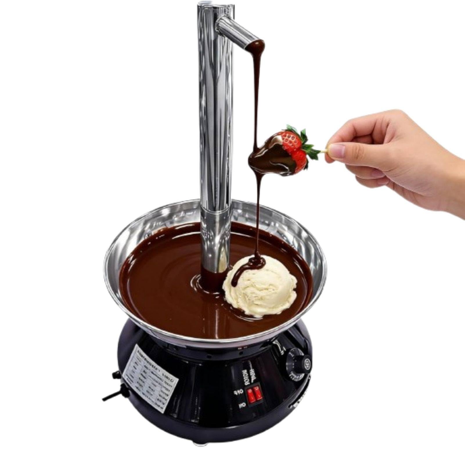 MhWrughts Chocolate Waterfall Machine, Stainless Steel Faucet Chocolate Fountain with Built-in Melting System and Easy-Clean Removable Parts for Parties & Celebrations