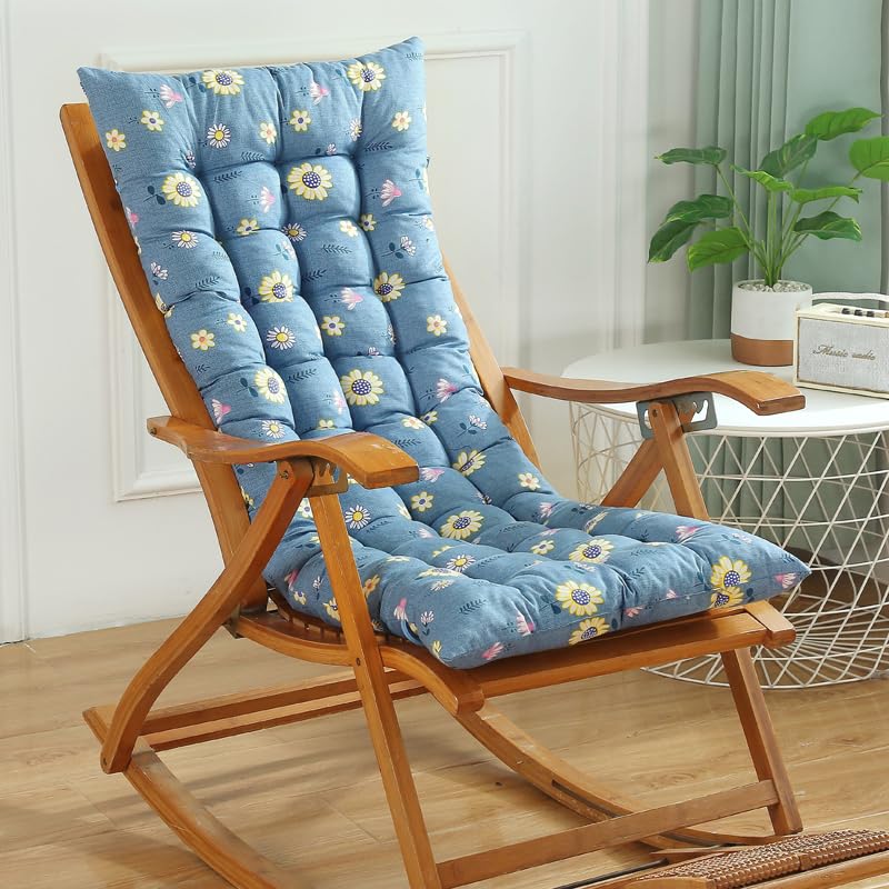 High-Back Garden Chair Cushions 120x50, 8cm Thick High-Back Cushions with Ties, Low-Back Outdoor Chair Cushions, Seat Cushions for Garden Chairs, For Sofas, Cars,Style 6