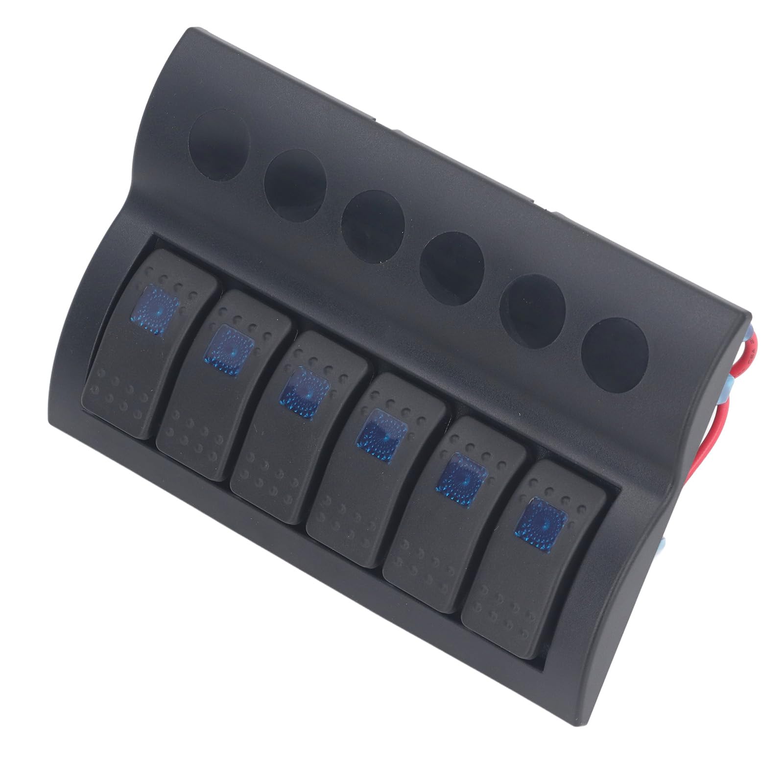 Pannello Interruttori a Bilanciere per Barche Marine a 6 Gruppi Impermeabile, DC12V 24V Pannello Interruttori a LED per per Auto, Camion, Barche Marine, Display Voltmetro