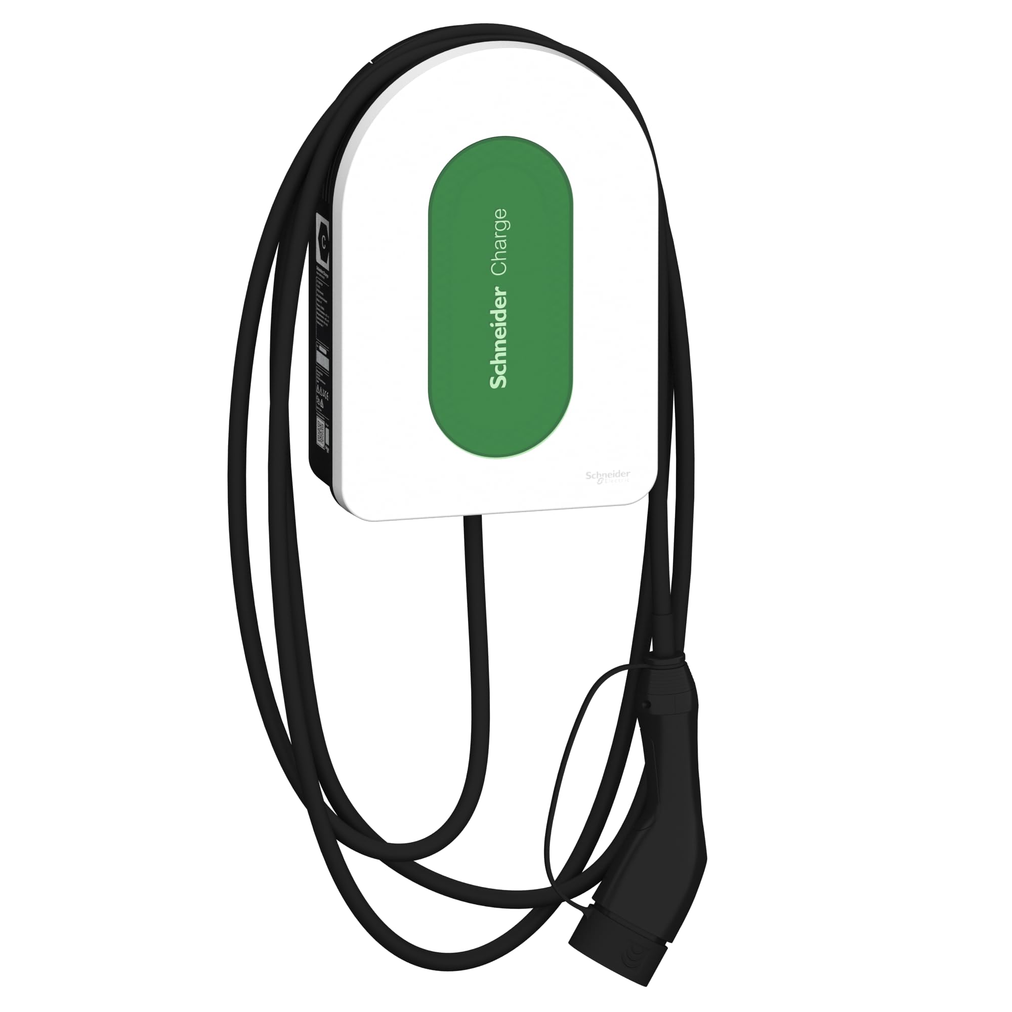 Schneider Electric Smart Wallbox Schneider Charge, 11 kW, Columna de Carga para Coche eléctrico, Cable T2 de 5 m, detección de 6 mA, Control de aplicación, Interior y Exterior
