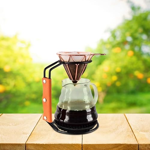 Miniatura 5 de Soporte ajustable para gotero de café con base de material sintético, soporte para gotero de café de origami, soporte para filtro de café