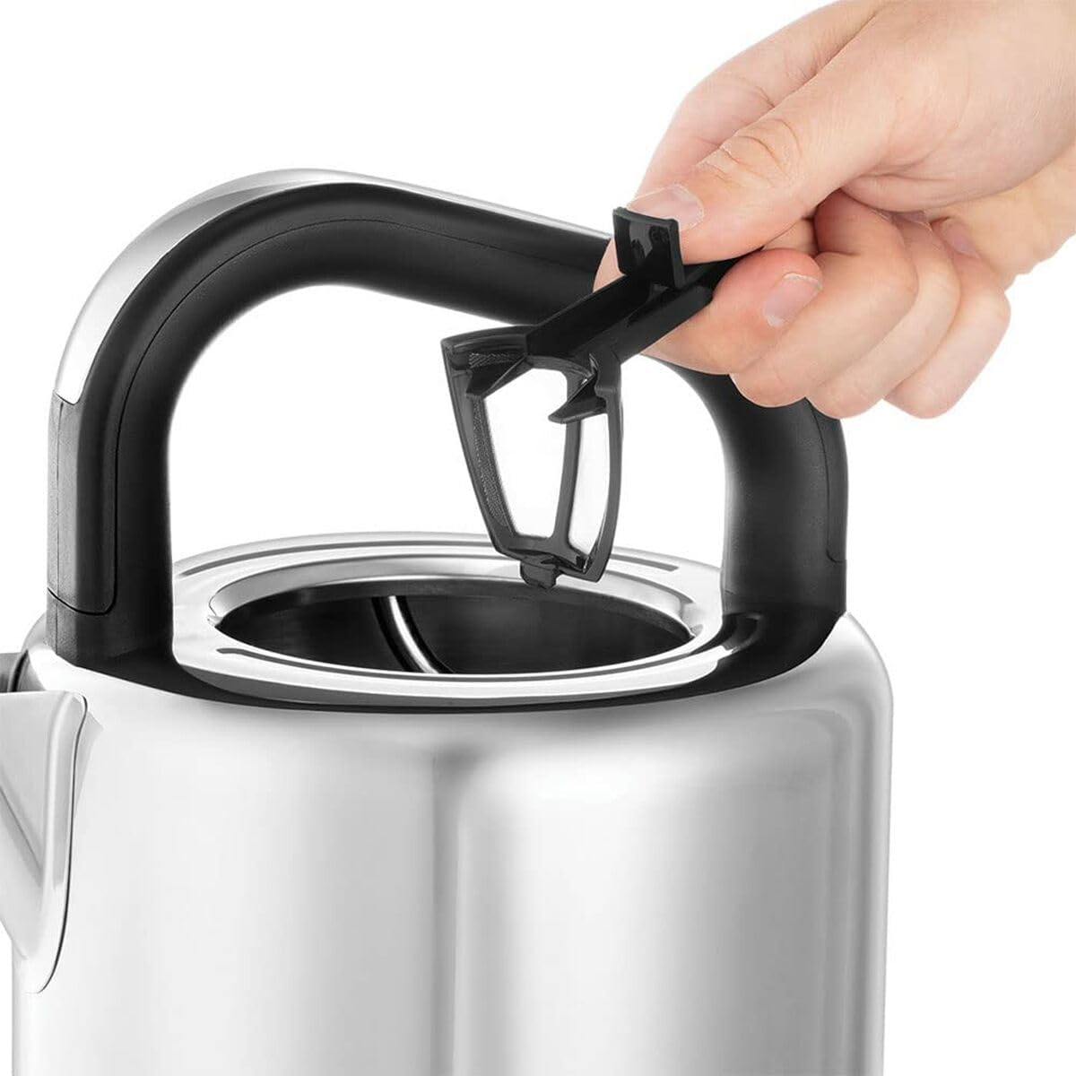 Russell Hobbs czajnik elektryczny, strefy szybkiego gotowania, kontroler strix,szczotkowana stal nierdzewna, idealny kształt dziubka, ergonomiczny, 1,5L, 2400W, titanium, Distinctions 26422-70