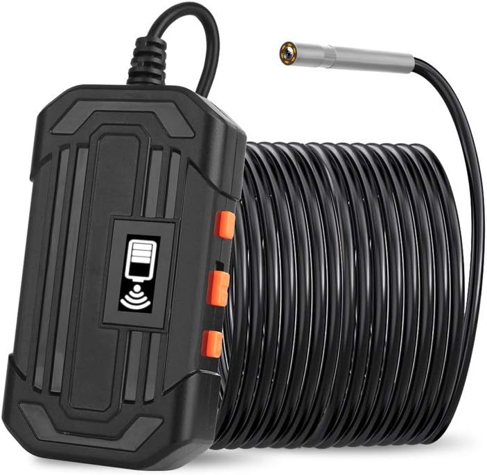 3.9mm Smartphone Endoscope Camera 8mm Industrial Endoscope Screen Boroscope 1080P Flexible Camera Sewer Inspection Camera(2M)