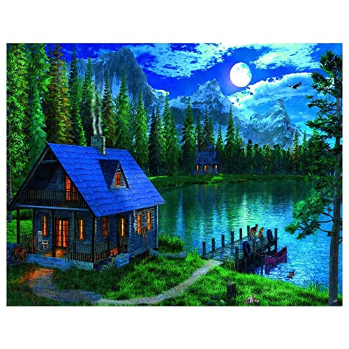 Peinture par numéro diamant forêt pour un salon chaleureux et apaisant