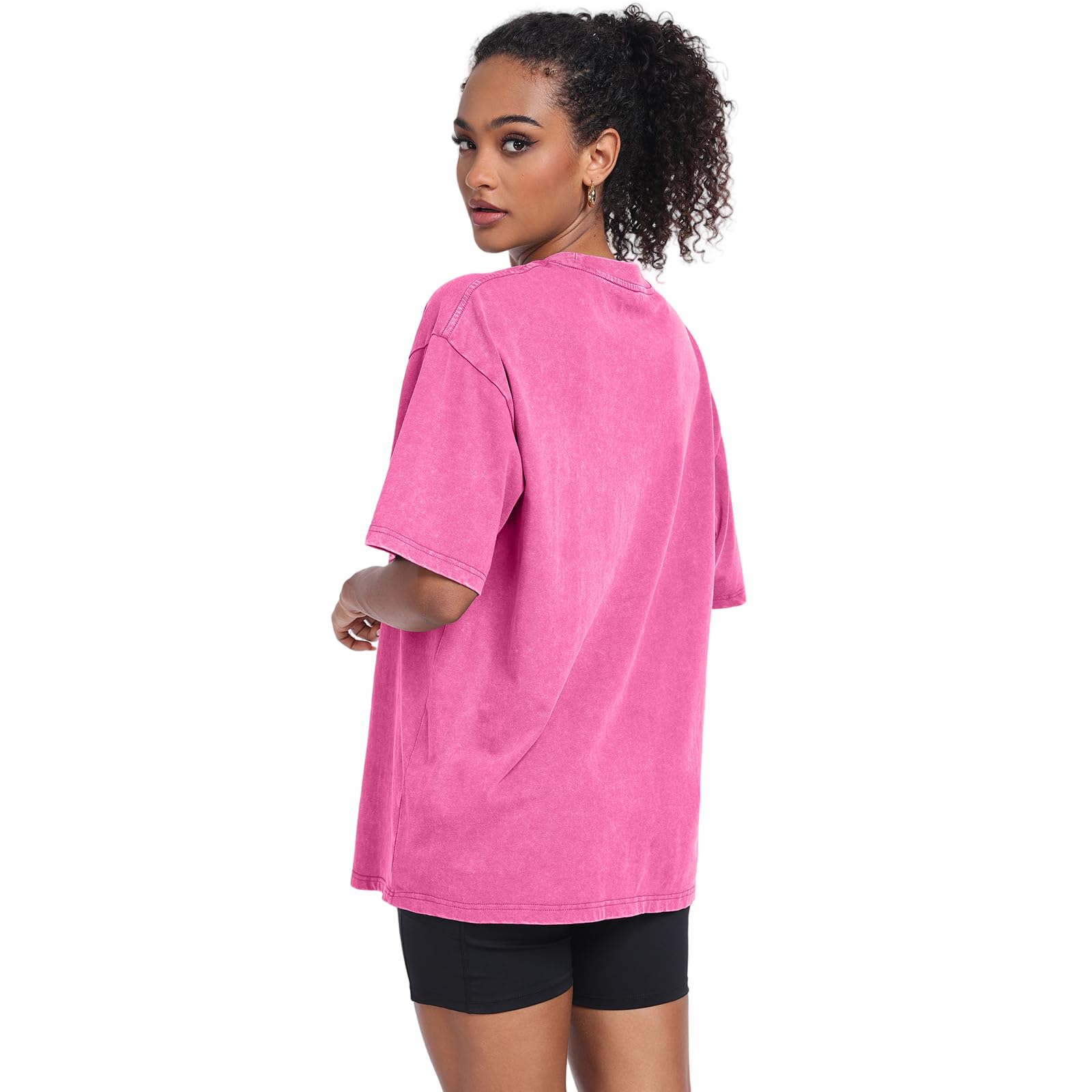 Oversized Tshirt for Damen Rundhals Kurzärmeliges Tops Casual Lockere Basic Sommer Tee Shirts Bluse