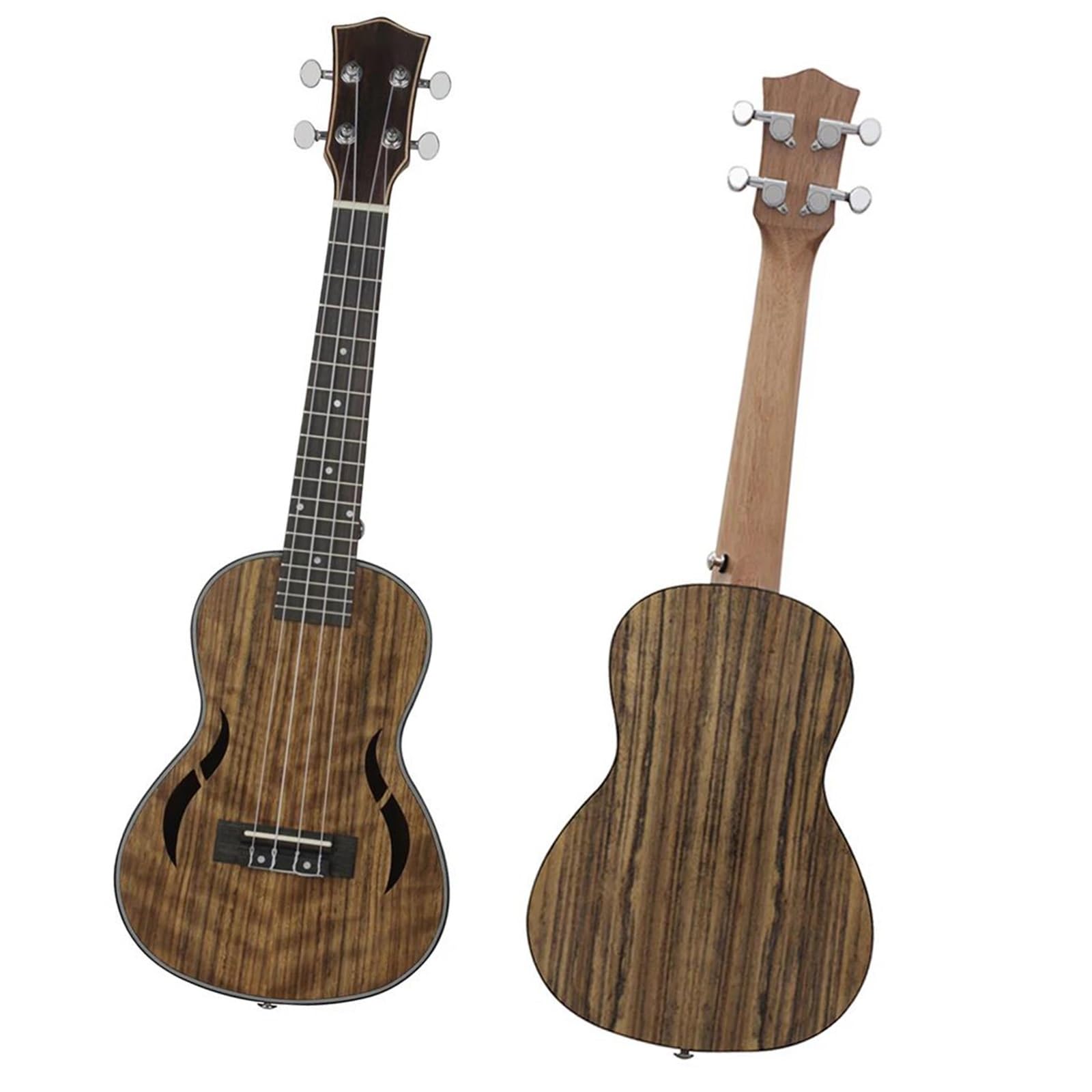 23 Zoll Ukulele 4 Saiten Hawaii-Gitarre Walnusskorpus Ukulele Mit Stimmgerät Tasche Saiten Gitarrenteile Und Zubehör Ukulele Set