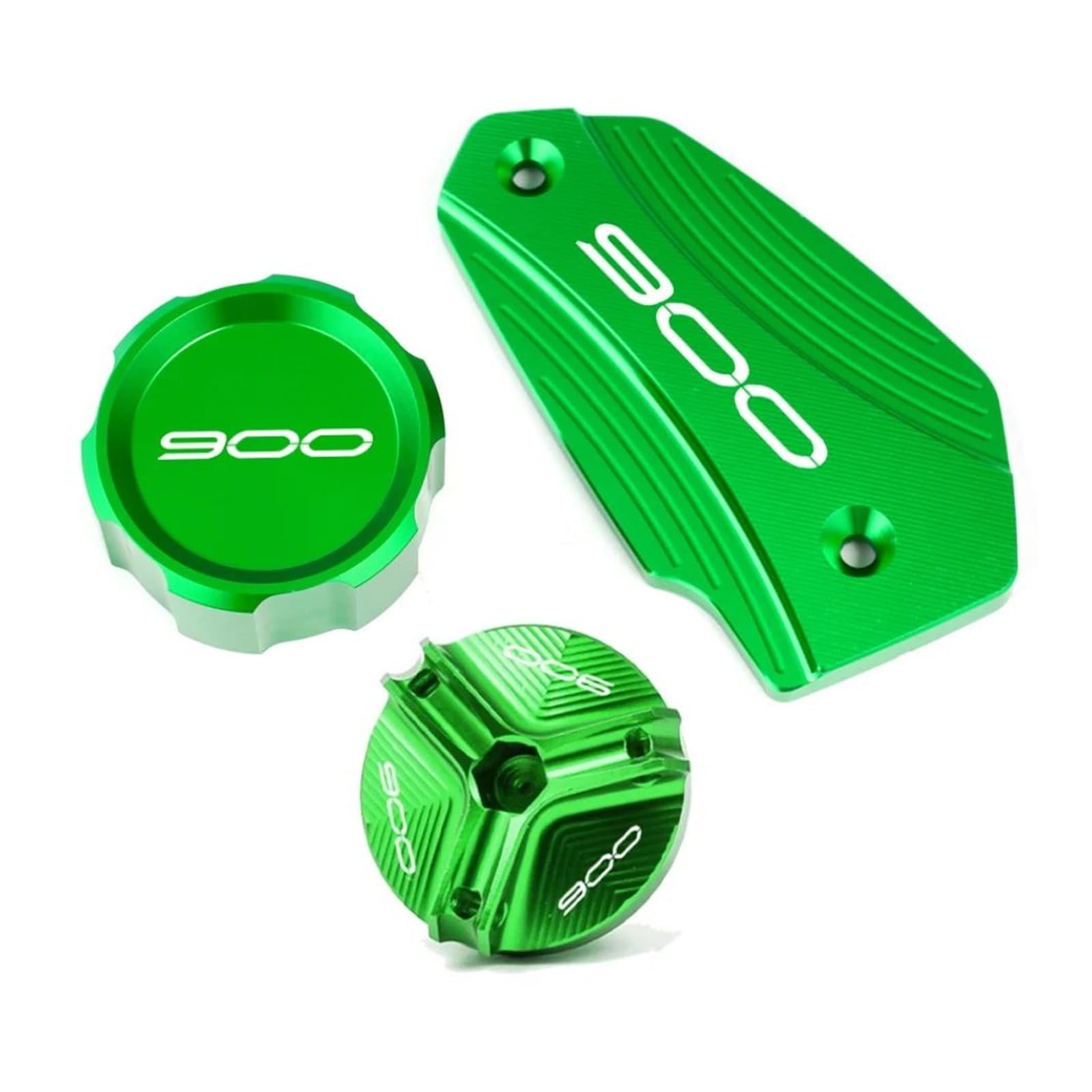 Tapón Llenado Aceite del Motor para Z900 Z 900 2017-2023 2024 2025 Protector De Tapa del Depósito De Líquido De Freno Delantero Y Trasero De Motocicleta(Verde,3PCS-A)
