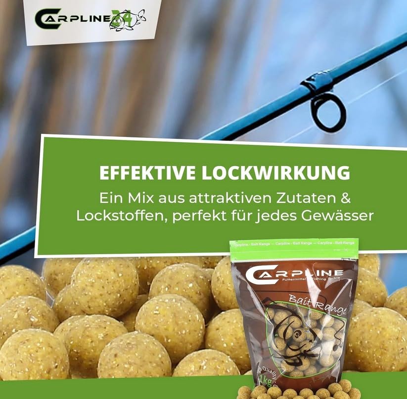 Boilies Maismehl Neutral - 10 kg - 16 mm - Karpfenköder zum Angeln, Futterboilies zum Anfüttern von Karpfen, Carp Baits, Angelfutter mit Lockstoff