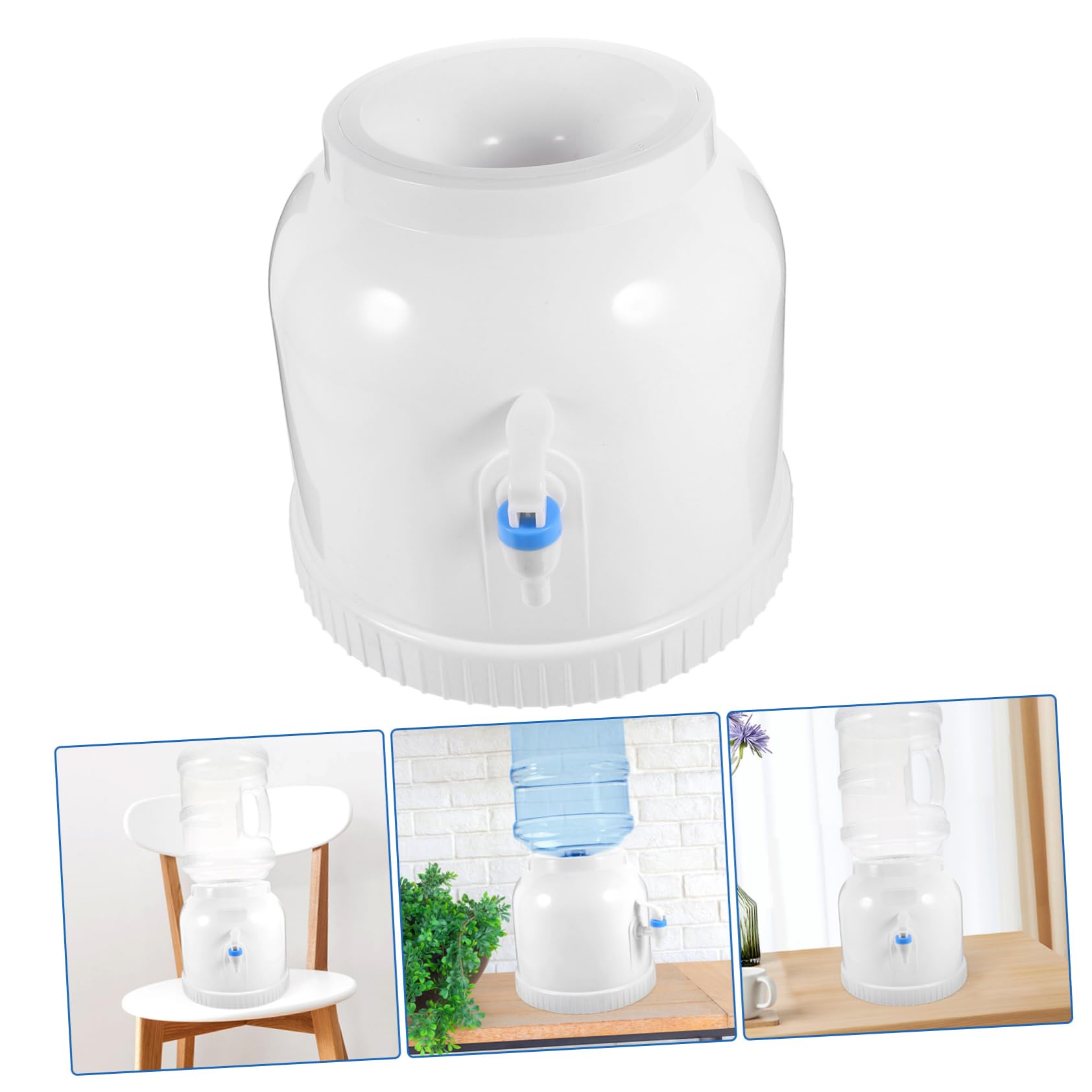 Distributore D'acqua da Tavolo, Supporto per Boccione Bianco in Plastica