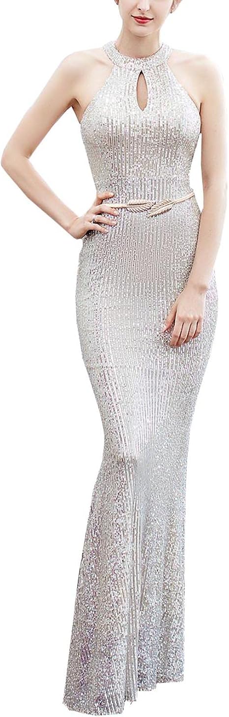 Amazon.com: MEIGUI Vestido de noche de cola de pez para mujer, delgado,  sexy, vestido de club y vestido de noche de fiesta, color almendra,  plateado, talla S : Ropa, Zapatos y Joyería