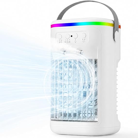 Pozxiol Portable Air Conditioner: Mini Air Cooler with Dual Mist Modes