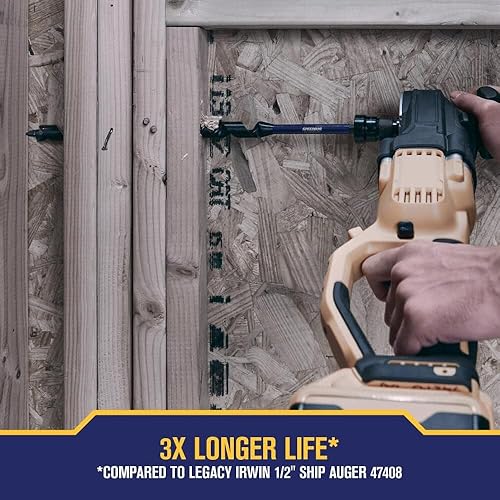 Miniatura 3 de Irwin Tools IRWIN IWAX3006 - Broca de barrena de 12 pulgadas x 18 pulgadas Speedbor Supreme