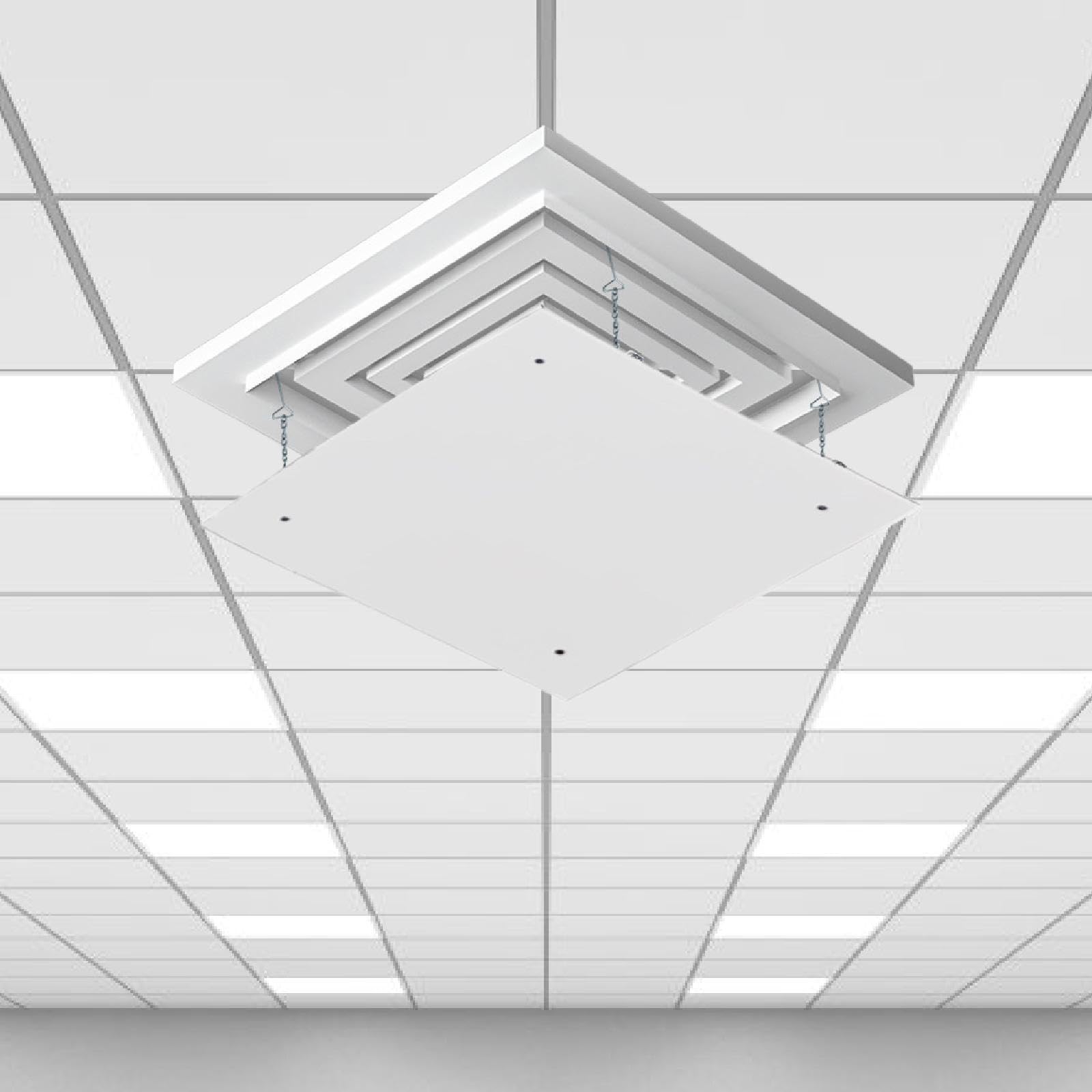Generic Deflettore Antivento per Bocchette di Uscita Dell'aria per Impianti di Climatizzazione Centralizzati, Impedisce Le Correnti D'aria Dirette in, 40cm X 40cm