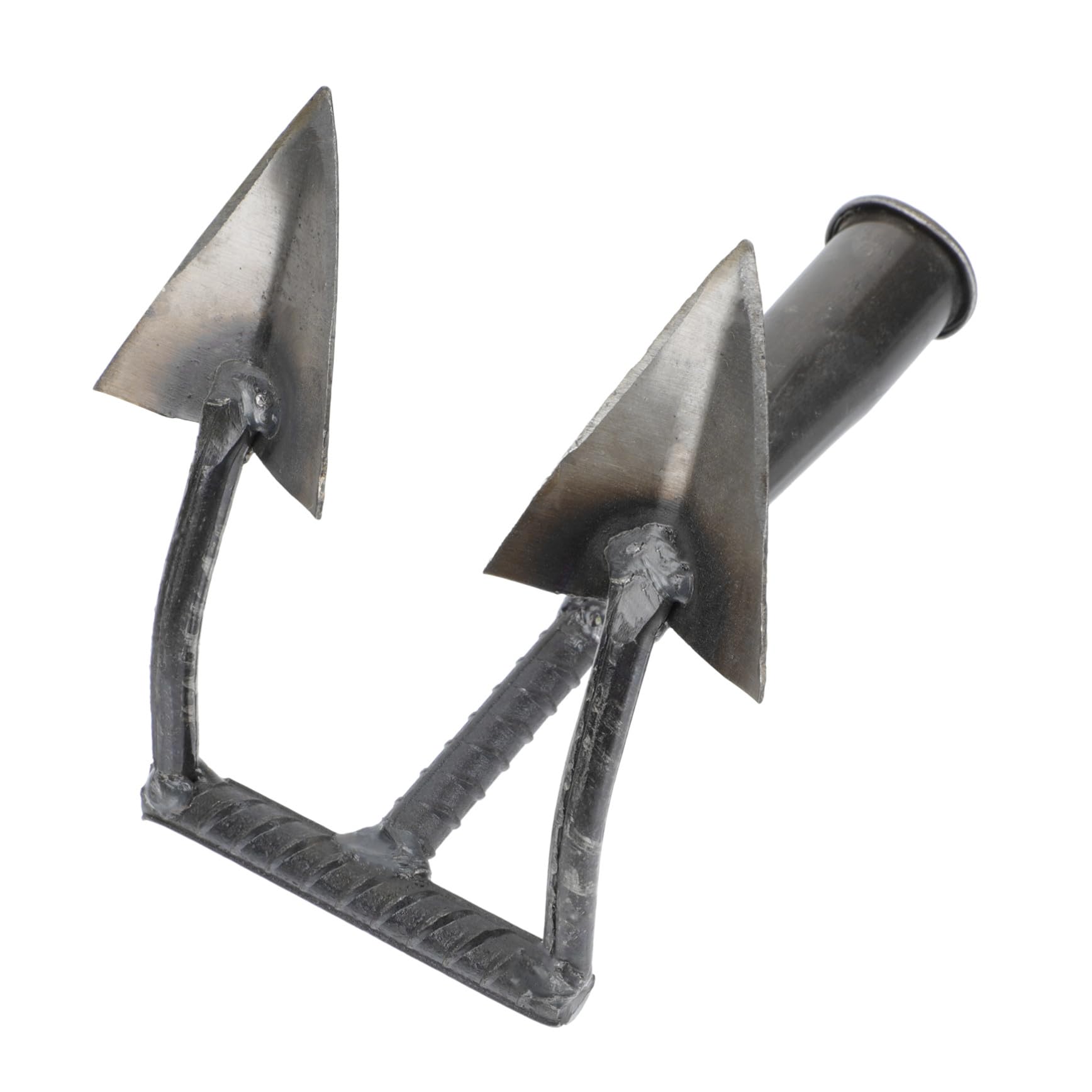 Gatuida Azada Triangular Carbono Duradera para Jardinería Herramienta Multifuncional para Labranza Deshierbe y Excavación de Suelo Huertos y Jardines