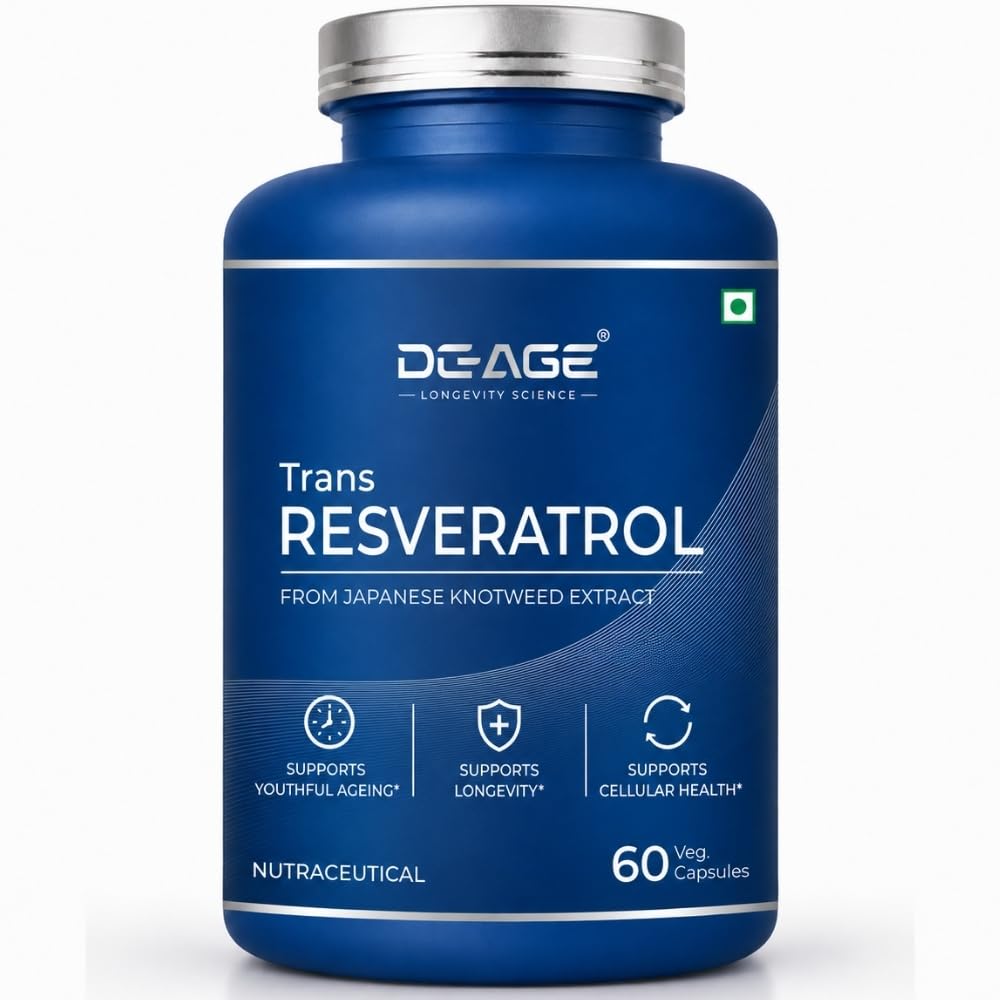 DeAge Trans Resveratrol, 60 Veg Capsules | From Japanese Knotweed Extract | Antioxidant for Healthy Aging, Heart & Brain Support-image-17