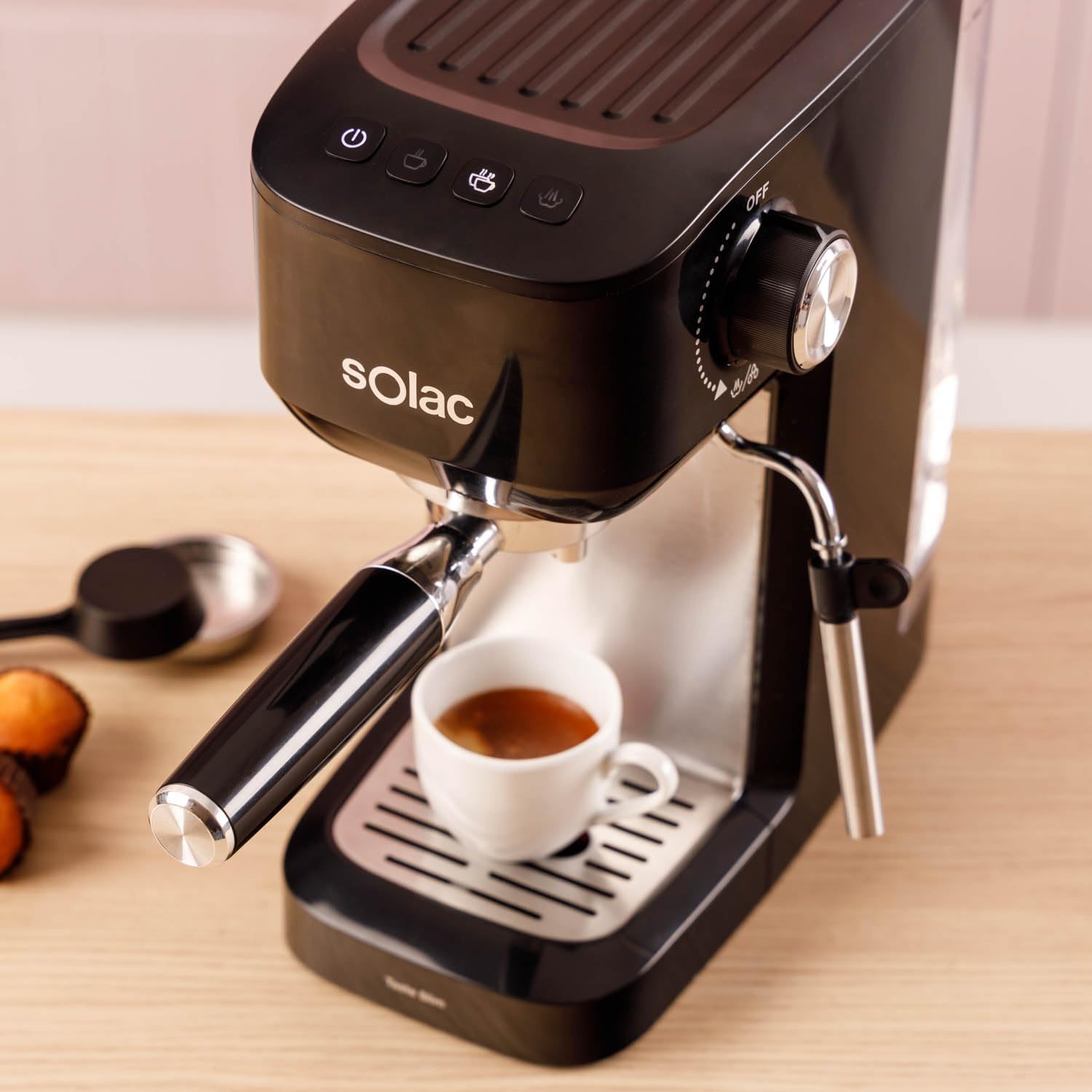 Solac Espressomaschine 20 Bar mit Milchaufschäumer Thermoblock 1350 W