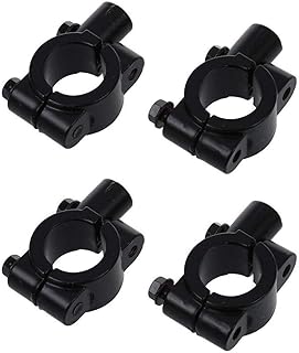 4 Pezzi 10 mm Supporti Specchietto Moto, Moto Manubrio Retrovisore Laterale Specchi Adattatore, Manubrio Specchio Accessori Nero, per Moto, Moto da Cross, ATV