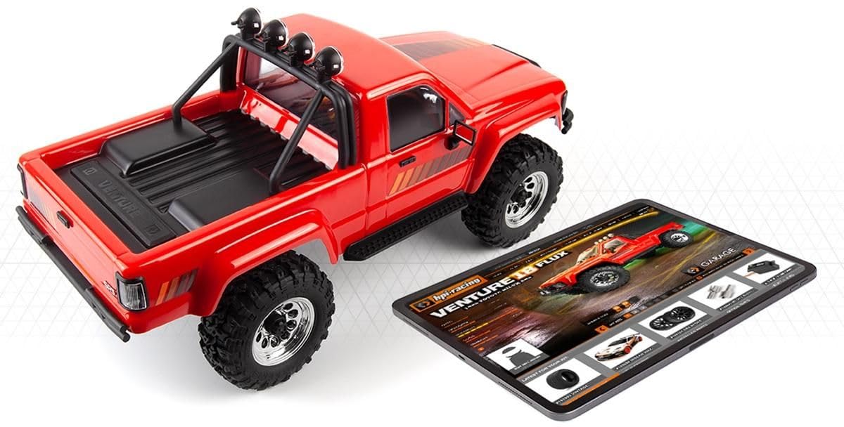 HPI Racing 160803 - Venture18 1985 Toyota Hilux 1/18 Brushless Crawler RTR Rouge