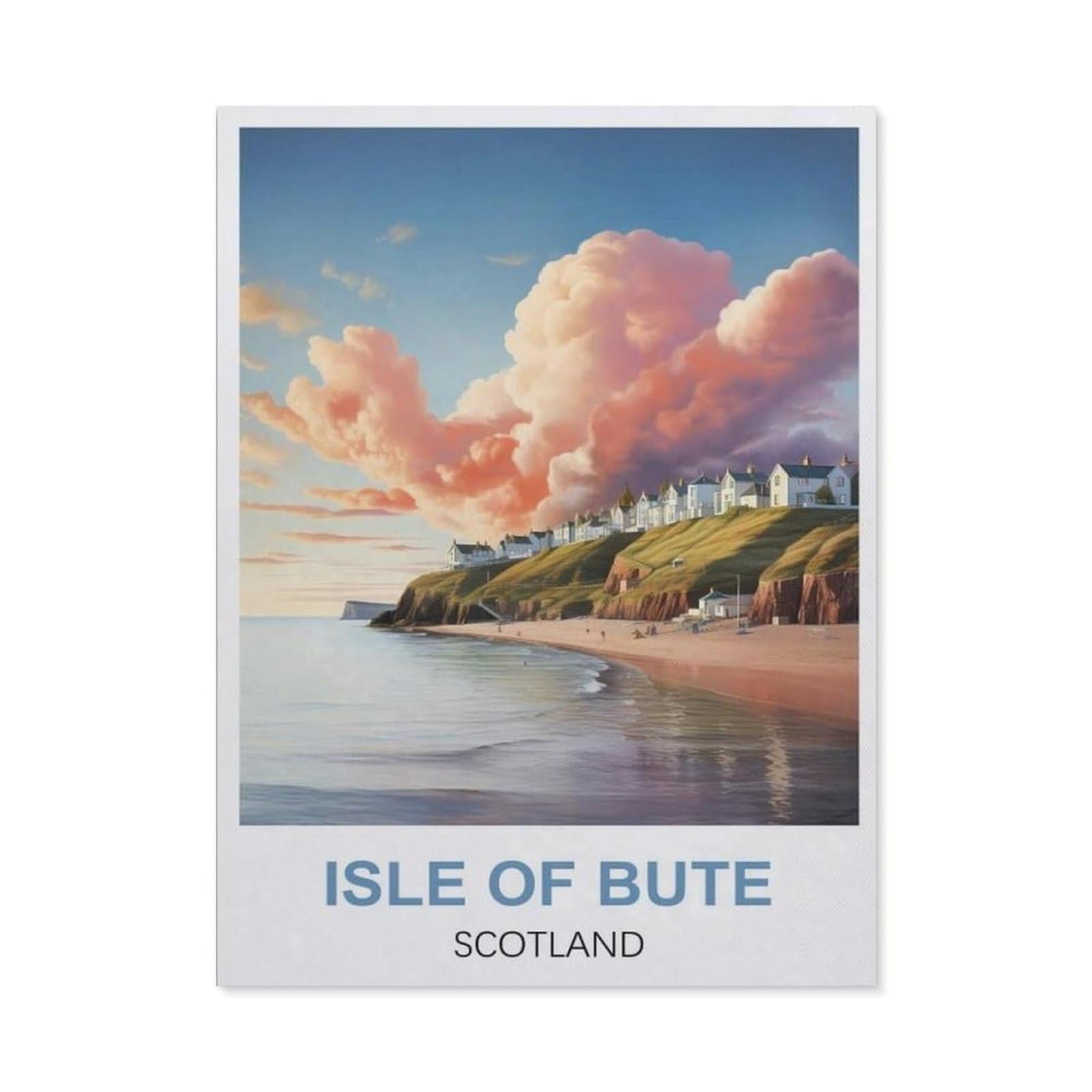 Metal Tin Sign，Isle of Bute Scotland(15x30cm）