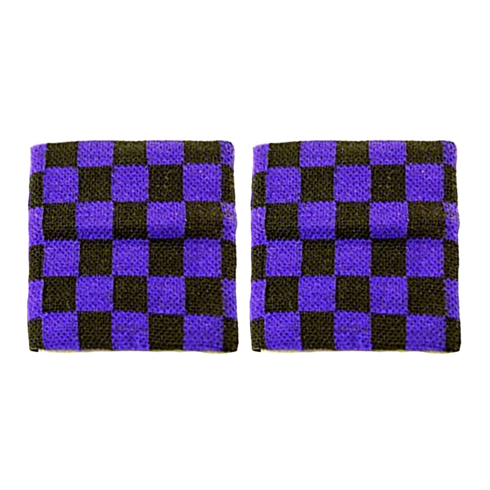 Zac's Alter Ego Pair of Checkered Sweatbands/Wristbands