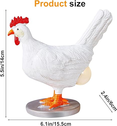 Miniatura 8 de Lámpara de pollo, lámpara de huevo de pollo, lámpara LED realista, luz nocturna de pollo de resina creativa con cable USB, divertida lámpara de