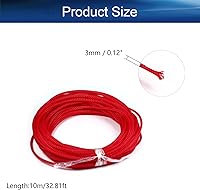Vista 23 de Bettomshin 1Pc 16.4Ft(5m) Cable Management Sleeve, 5/16"(8mm) Width PET Red Cord Protector, Wire Loom Tube Insulated Split Sleeving for USB Cable