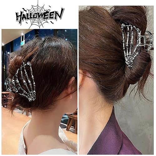 Aiupuoc Black Hair Clip With Skeleton Skull Design For Women'S Hair Styling thumb #4
