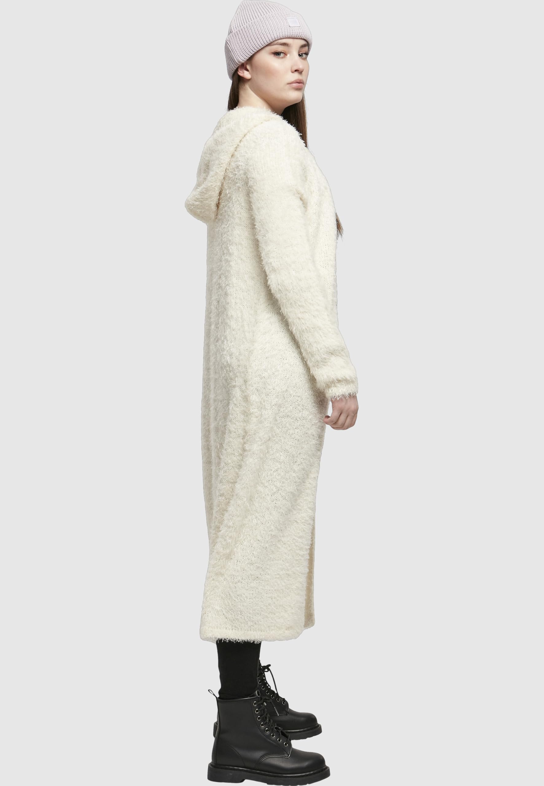 Urban Classics Ladies Hooded Feather Cardigan Mujer Cárdigan Negro