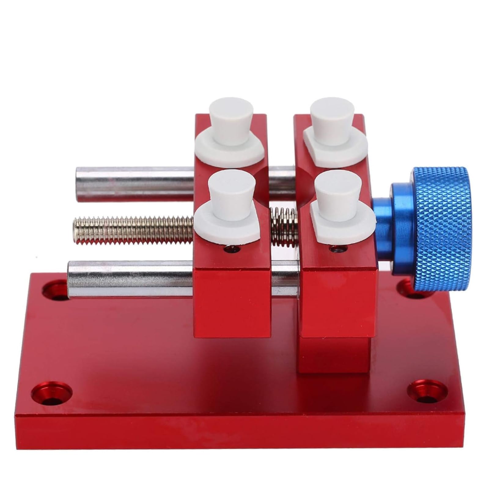 Soporte de caja de reloj y kit de herramientas de reparación, removedor de correa de reloj ajustable, kit profesional de relojero con 4 pines para una apertura segura de la caja trasera